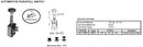 30-17408, SP3T 30A 12V DC, OFF-ON-ON Auto or Marine Push-Pull Headlight Switch