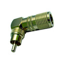 Calrad 30-305, Right Angle Gold Plated RCA Plug for 8mm Cable