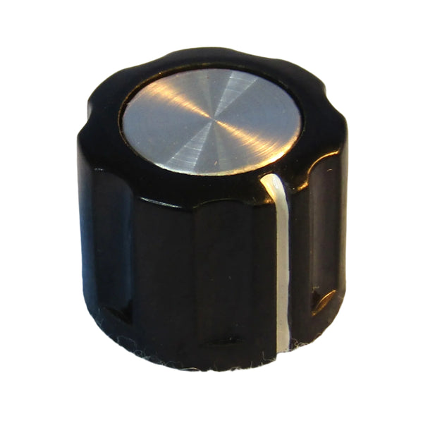 3025, Philmore 1/4" Shaft 5/8" Diameter Fluted Knob w/ Single Indicator Line