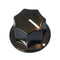 3035, Philmore 1/4" Shaft 15/16" Diameter Fluted Knob with Indicator Line