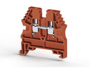 AVK 304124-25PK, DIN Rail Mount Feed-Thru Terminal Block RED 600V 20A 25 Pack