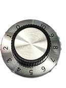 3045, Philmore 1/4" Shaft 1-7/16" Diameter Splined Knob w/ 0 ~ 10 Numbered Skirt