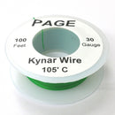 100' Page 30AWG GREEN KYNAR Insulated Wire Wrap Wire 100 Foot Roll ~ Made In USA