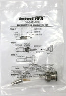 31-242-RFX, Amphenol BNC 4 Piece Crimp Plug for RG179 & RG187 Coax Sizes