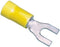 (2649) #8 Stud Yellow Vinyl Insulated Block Fork Terminals 12-10AWG ~ 50 Pack