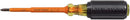 633-4-INS, Klein  Insulated Screwdriver, Made in USA, 3/16-Inch Cabinet Tip with 4-Inch Shank