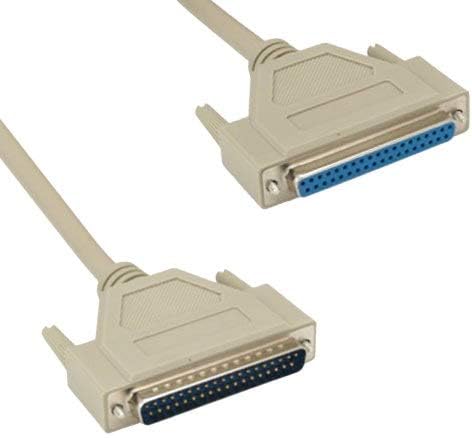 S-37MF-10' MAZ 10 Feet FT DB37 Serial Extension Cable Cord Connector 28 AWG Molded RS-449 37 Pin Male to Female M/F for PC Mac Printer Network Modem