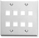 IC107FD8WH, ICC, 2 gang 8 port Wall plate