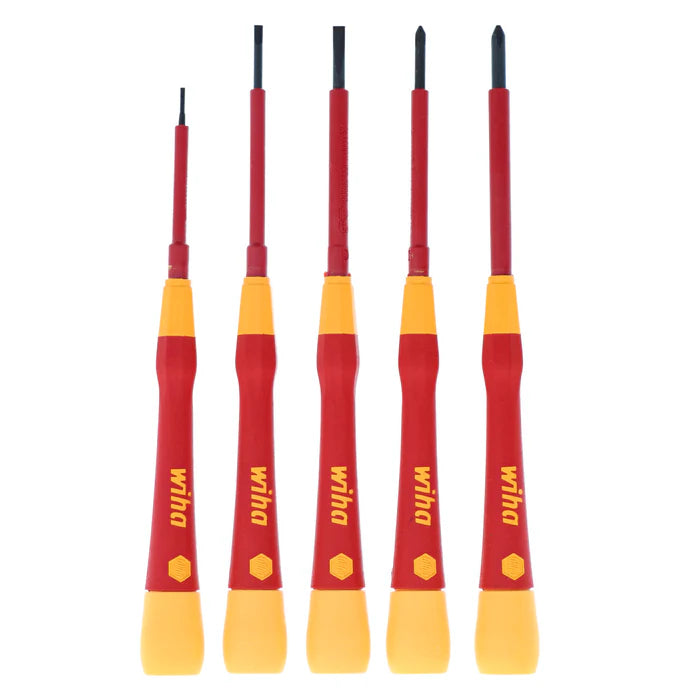 32085, Wiha 5 Piece Insulated PicoFinish Precision Screwdriver Set