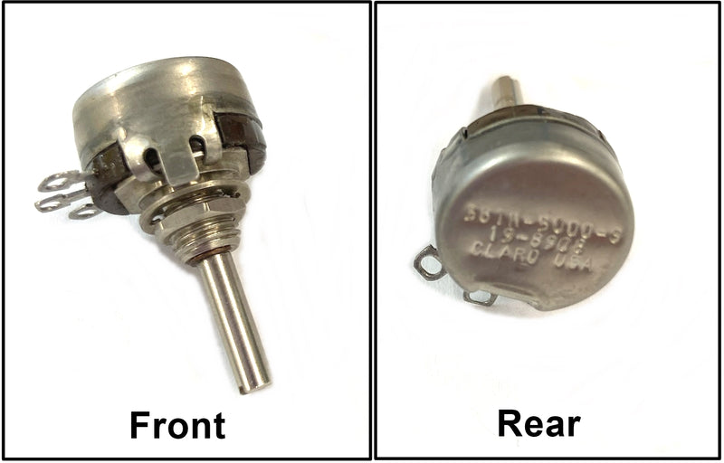 Clarostat 381N-5000-S, 1 Watt 5K Ohm Linear 1/8" Shaft Potentiometer ~ MIL-R-94