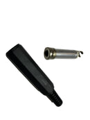 MV521S-Black, Philmore 1/4” (6.35mm) Stereo 3 Conductor Inline Female Jack w/strain relief