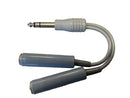 Philmore 4070 6 Inch 1/4" Stereo Male Plug to 2 1/4" Stereo Female Jacks Y-Cable