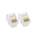 TEC6-50 6P6C Telephone Plug 6P6C RJ12 Modular Plug (6/6, Telephone Cord Connector)