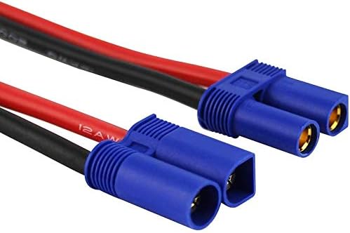 EC5 Pair with wire EC5 5.0mm Male Female Banana Connector with 12awg Silicone Wire 10cm RC Hobby Lipo Battery
