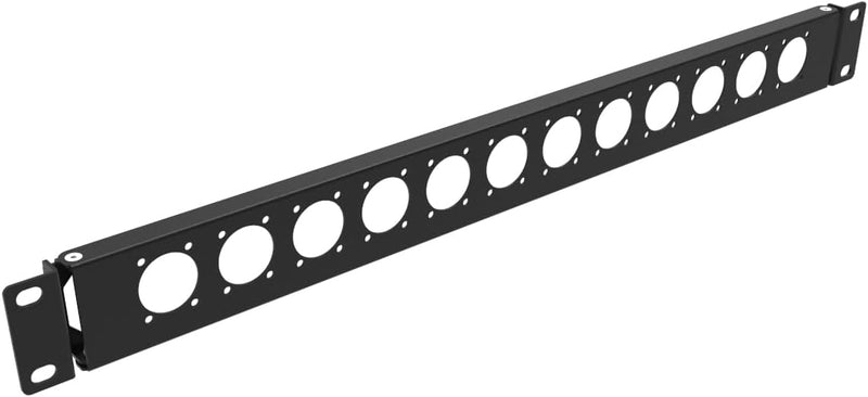 MVUNI-1, MVO 1U Hinged D-Series 12 Connectors Punch-Out Component Panel