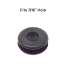 1126D, Noble 5 PACK Rubber Push-in Grommet - Inner Diameter 1/4", Outer Diameter 5/8", Fits Panel Hole 7/16", Fits Panel Thickness 1/8"