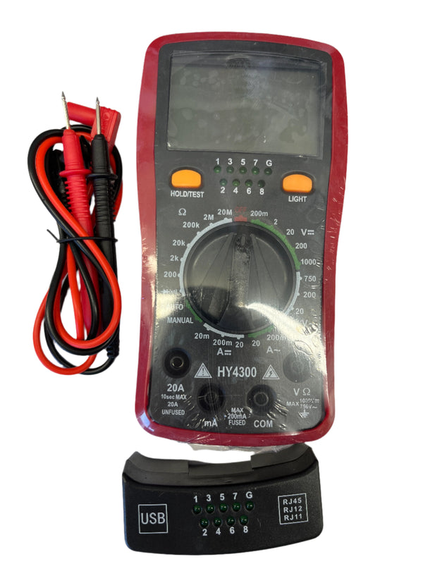 HY4300, CES Digital VOLT-OHM Meter/Cable Tester