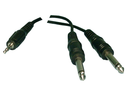 Philmore 44-248, 3.5mm Stereo Mini Male to Dual 1/4" Mono Male Y-Cord 6"