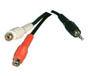 Philmore 44-282, 3.5mm Stereo Mini Male to Dual RCA Female Y-Cord 6 Foot Length