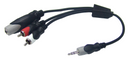 Philmore 44-327, 3.5mm Stereo Male to (2) RCA Male + 1/4” Stereo Female 1 Foot