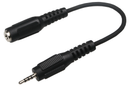 Philmore 44-408, 2.5mm 4C TRRS Male to 3.5mm 4C TRRS Female Cable ~ 6" Length