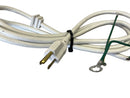 E71231518/3 SJT 7ft, White, 3 prong to solderless ends, w
