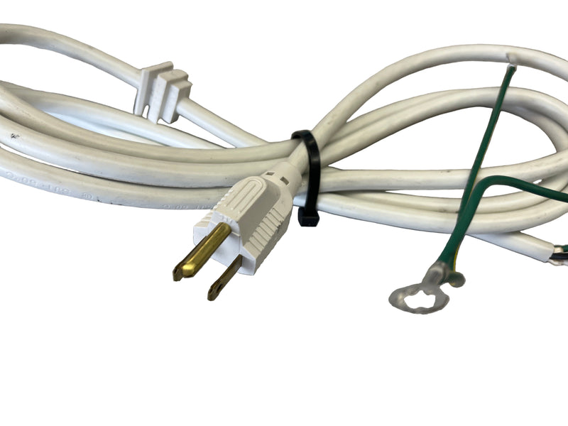 E71231518/3 SJT 7ft, White, 3 prong to solderless ends, w