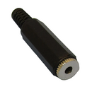 Philmore 501VS, 1/8" (3.5mm) Female Mono Mini Jack ~ Black w/ Strain Relief