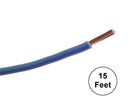 15' Length 12 Gauge 12AWG BLUE GPT PVC Stranded 50V Automotive Hook Up Wire