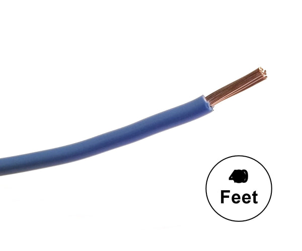 A18-06-25 25FT 18AWG BLUE Stranded Automotive Hook Up 50V Wire ~ 80C J1128