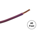 40' Length 18 Gauge 18AWG VIOLET GPT PVC Stranded 50V Automotive Hook Up Wire
