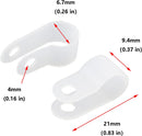 3323D, MVO 10 Pack   Cable Clamp 1/4 Inch White Nylon Cable