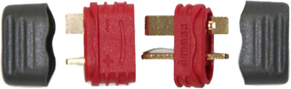 DEANS-TPLUG, MVO Anti-Slip Amass Deans T Plug Male Female Connector Adapter with Sheath Housing and Heat Shrink Tubing