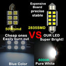 Dome Lamp-31MM, MVO LED Bulb 31mm Dual Contact 6000K White 400lm