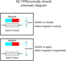 MVMC-38B, MOV Magnetic Reed Switch Normally Open and Normally Closed NC NO Magnetic Proximity Switch for Door Alarm, Window Safety, DC 5V 12V 24V Light GPS Other Equipment Reed Switch
