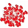 LED-MC10 RED 50pk, MVO 50 pcs 10mm Red Diffused LED Diode Lights (Colored Lens Round DC 2V 20mA) Lighting Bulb Lamps Electronics Components Indicator Light Emitting Diodes