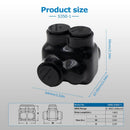 QMS-S350-1, MVO 1-Port 350MCM-1 to 0/4AWG Insulated Inline Splice Connector, Single-Sided Splice Electrical Power Connector for High Current Applications, UL Listed