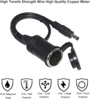 CS-2.1F, MVO Cigarette Lighter to DC 5.5mm x 2.1mm Jack Adapter -12v DC Female Socket to 5.5mm x 2.1mm Male