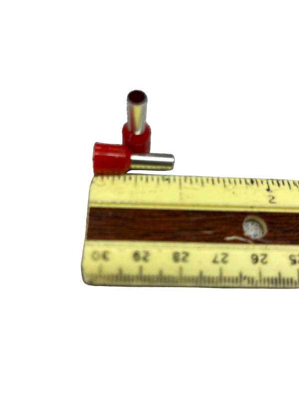 FERRULE-10-12, MVO AWG 8-10.0mm² Copper Barrel Pin Cord Ends Insulated Ferrules Terminals - E10-12 Red