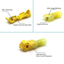 520D, MVO 4 Pack T Tap Wire Connectors- Blue 18-14AWG Waterproof Wire Tap Connectors