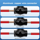 QMS-02-1, MVO 2 Port Insulated Wire Connector, Inline Splice, Multi Tap Cable Connector for Copper and Aluminum Wires, Slotted Hex, Black Vinyl Coated, Pre-Filled with Oxide Inhibitor (2-14 AWG