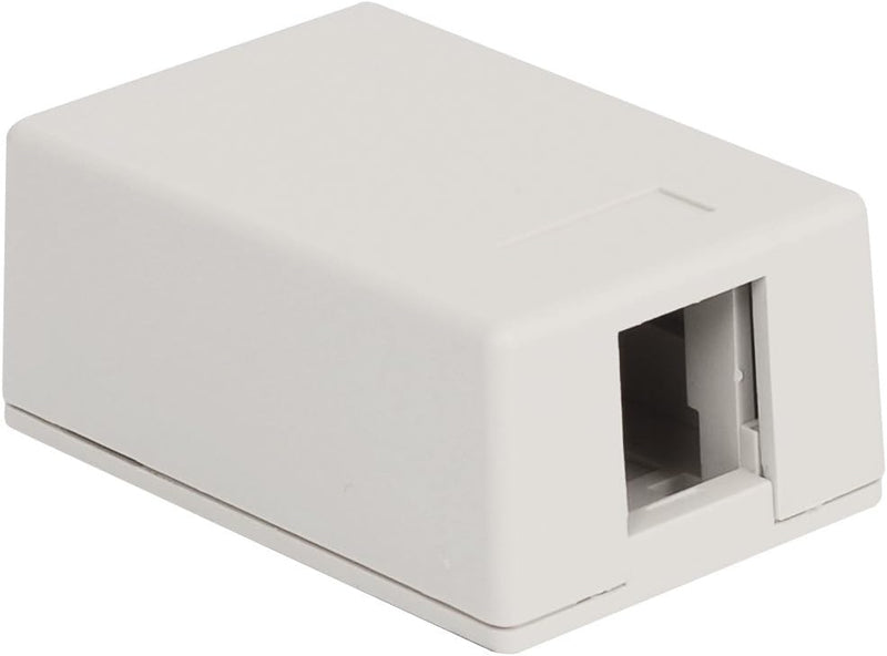 68BX-02-C61-WH Keystone Jack Surface Mount Box with 1 Port in White