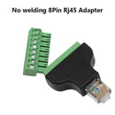 RJ45M to Block,MVO  RJ45 Screw Terminal Adapter Block,RJ45 Ethernet Male to 8 Pin Connector for CCTV DVR Cat5 Cat6 Cat7