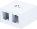 68BX-02-C62-WH Keystone Jack Surface Mount Box - UL Listed, 2-Port, Jacks Not Included, TAA, , White