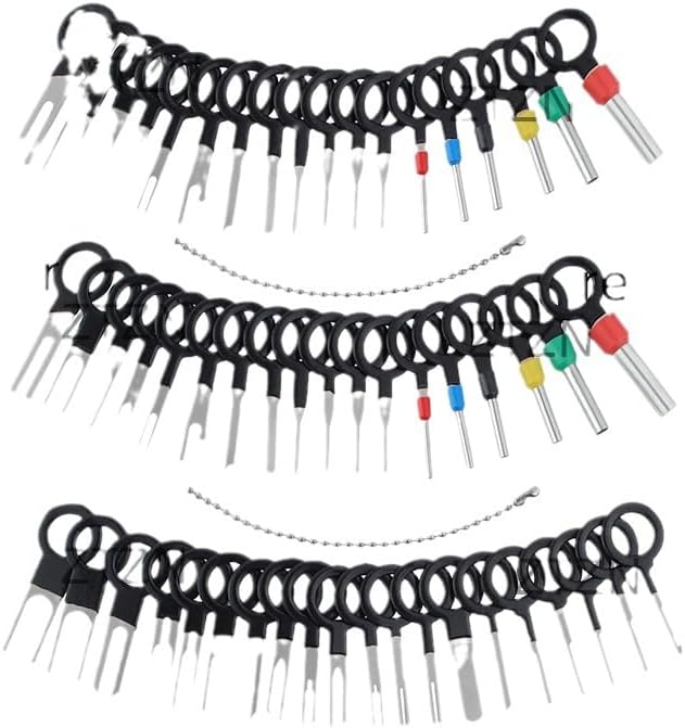 W-HT-1921-P, MVO Terminal Removal Tool Kit for Car, 39 Pieces Wire Connector Pin Release Key Extractor Tools Set for Most Connector Terminal Wide Application