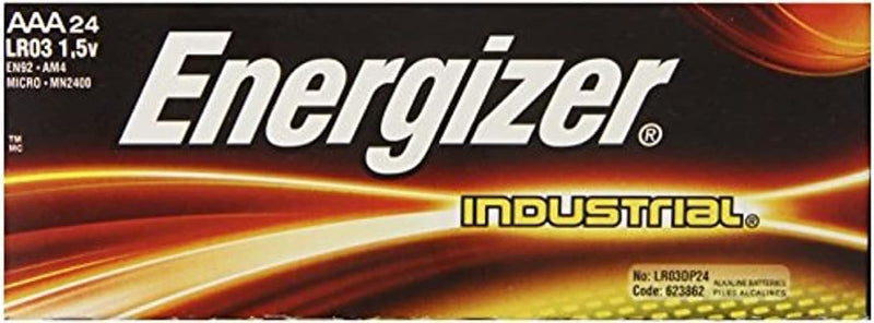 Energizer Industrial AAA Alkaline Batteries 24 per Box EN92