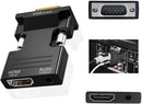 MVHDMI2VGA, MVO HDMI to VGA Adapter, Female HDMI to Male VGA Audio Output Cable Computer Set-top Box Converter Connector Adapter for Laptop, PC, Monitor, Projector, HDTV, Chromebook,...