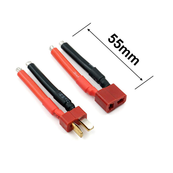 DEANS-TPLUG-WL Ultra Dean T Plug Connector Female and Male Deans with 14AWG Silicon Wire for RC Lipo Battery Cable Drone