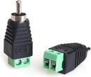 TERM-RCAM, MVO  RCA Cable Audio Adapter, Phono RCA Male Plug to AV Screw Terminal