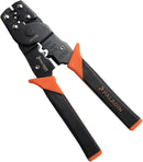 PA1176. Paladin PRO-GRIP Electrical Terminal Crimper - Multi-Purpose Crimping Tool with Wire Cutter for D-Sub Pins, Butt-Insulated, Open Barrel Connectors, Telephone Lugs (22–28 AWG)